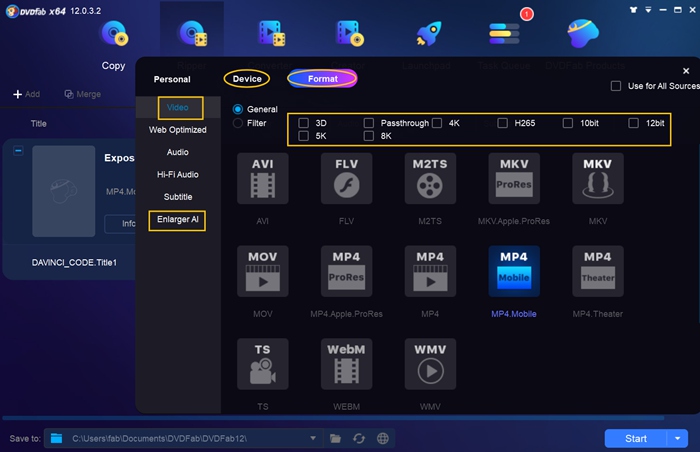 Comment réparer un DVD rayé et numériser le contenu pour une lecture ultérieure:Ripper des DVD aux formats vidéo numériques : DVDFab DVD Ripper