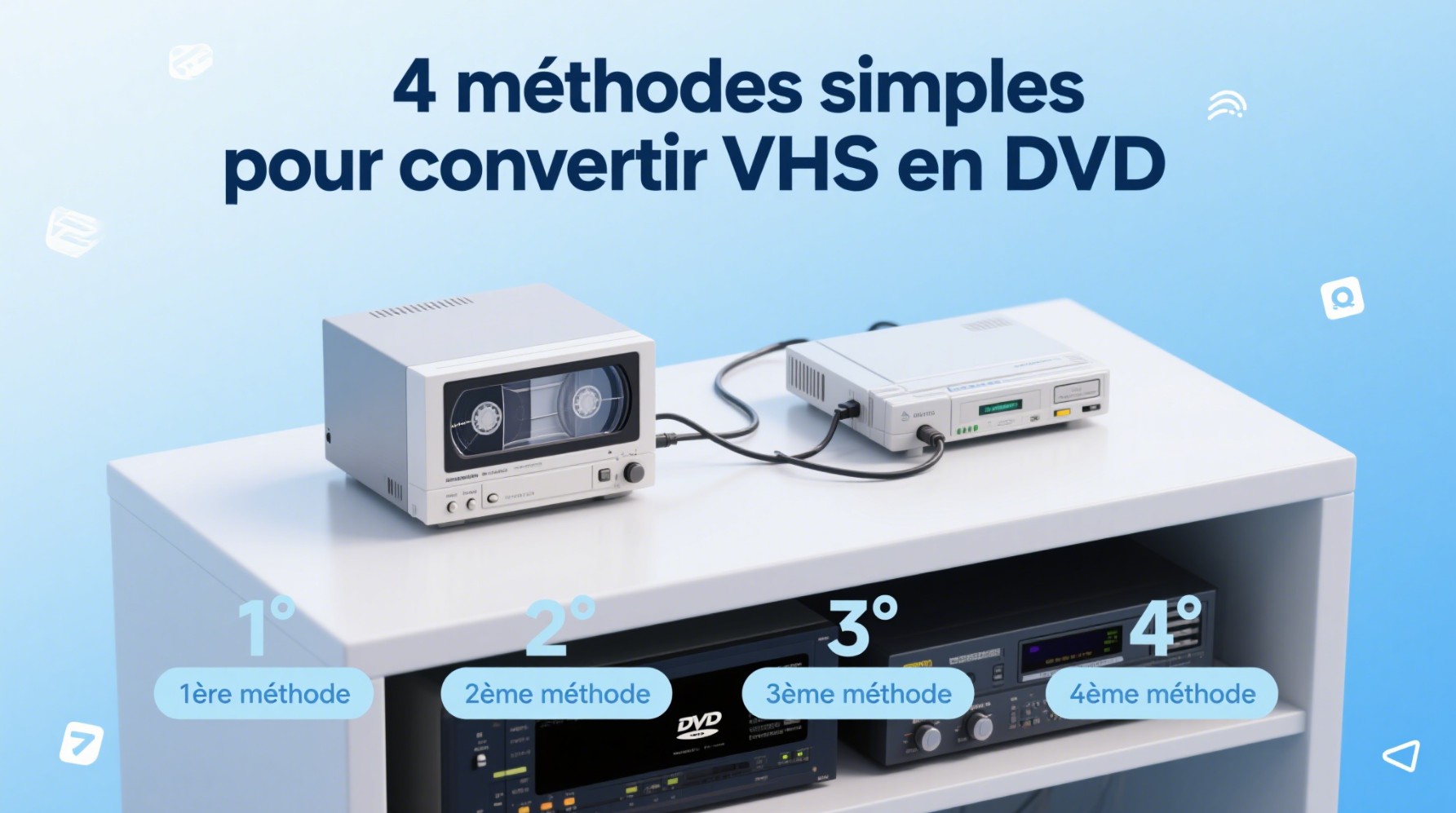 4 méthodes simples pour convertir VHS en DVD