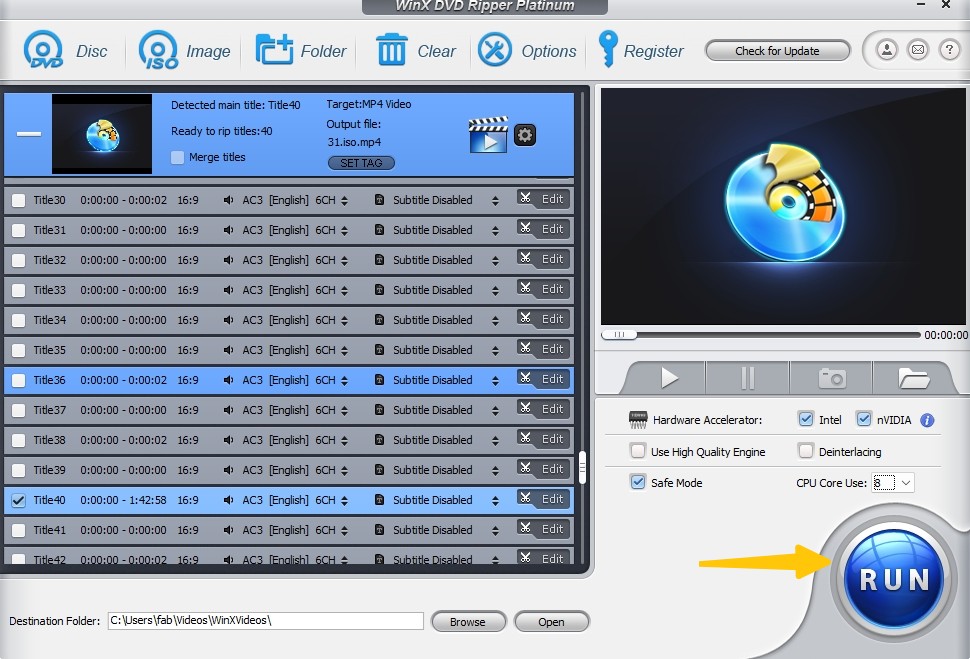 How to rip DVD to MP4 with WinX DVD Ripper