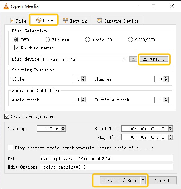 How to rip DVD to MP4 free using VLC?