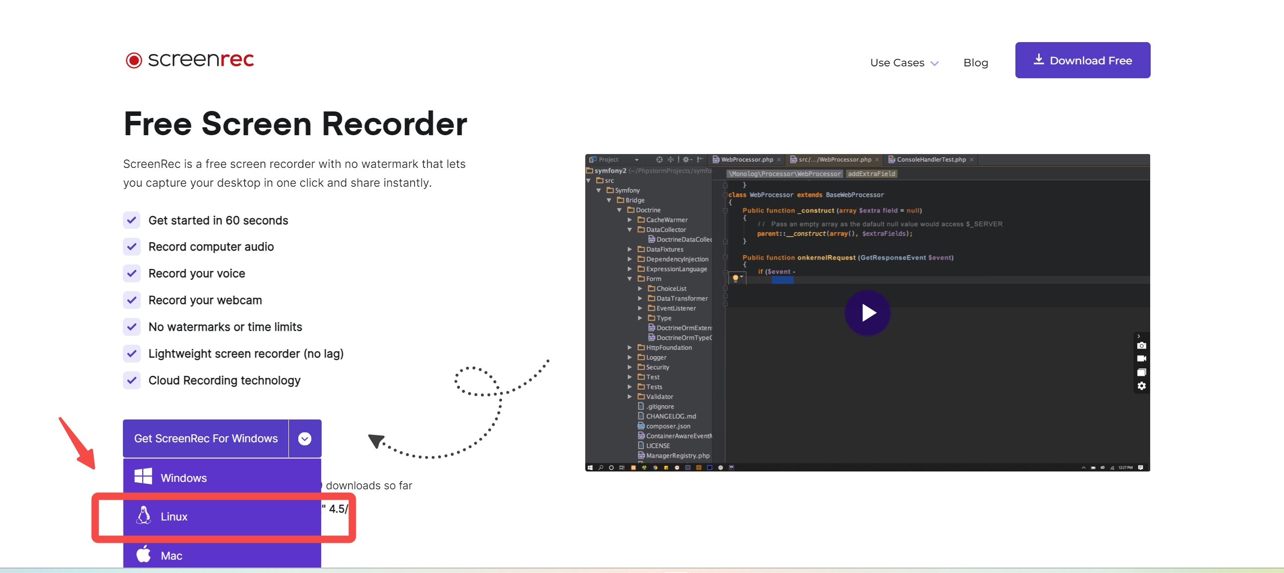 record a tiktok on Linux