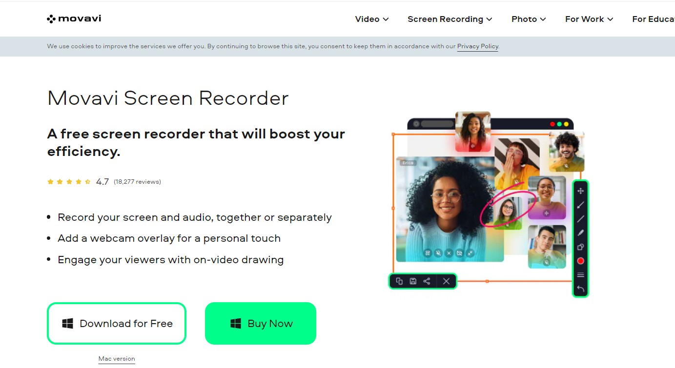 how to record a video: movavi