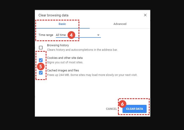 video is still processing & can be downloaded later:4. Clear Browsing Cache Files & Data