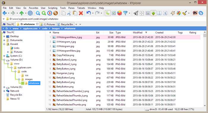 Alternative to Windows Explorer: XYplorer