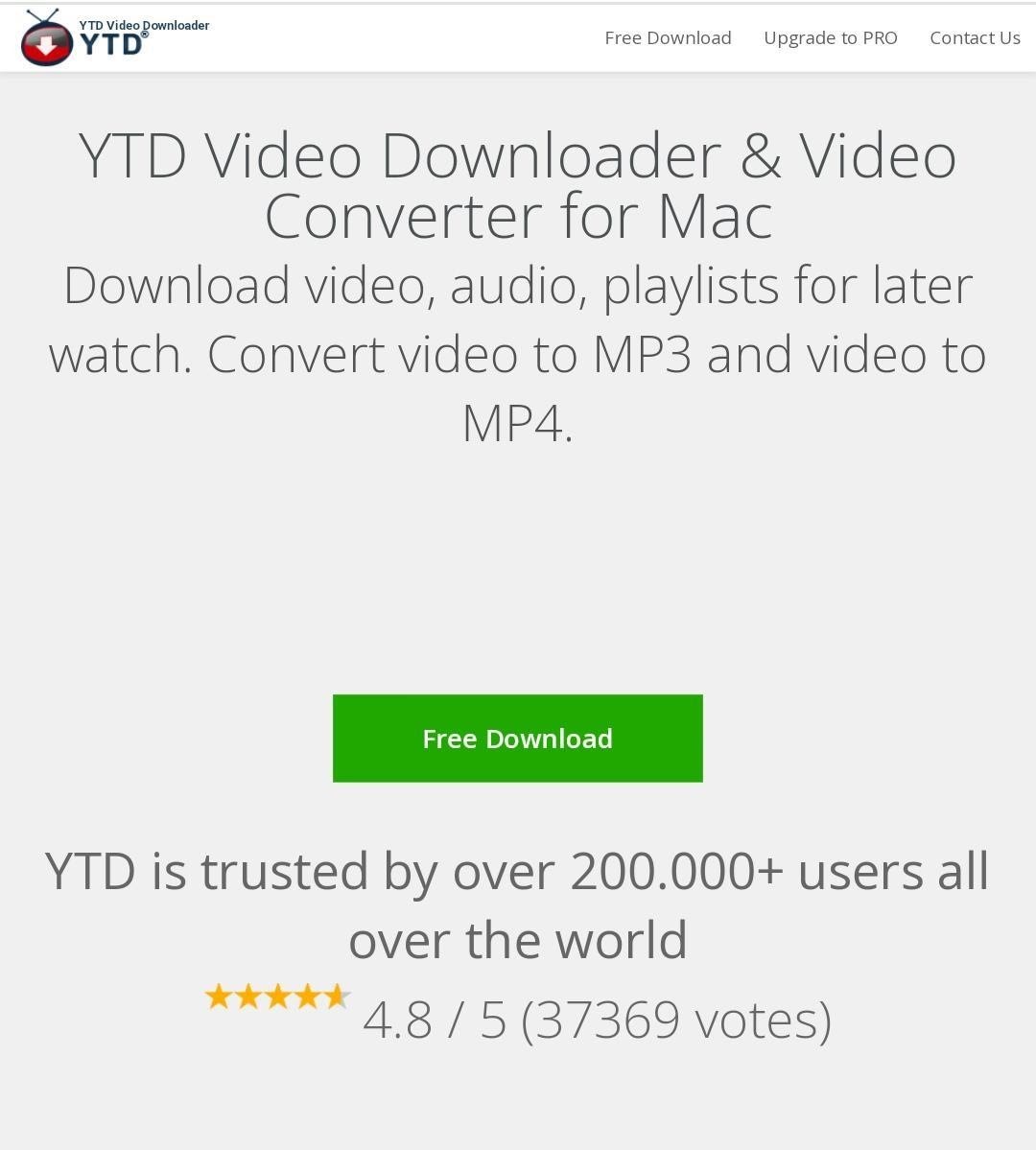 YouTube to MP3 Converter mac software YTD downloader