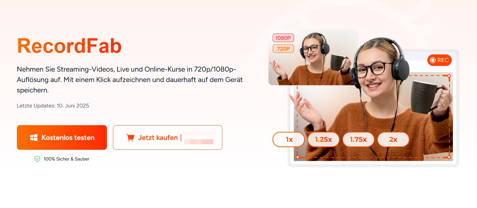 Einfache Bildschirmaufnahme-Software für Joyn-Videos: RecordFab