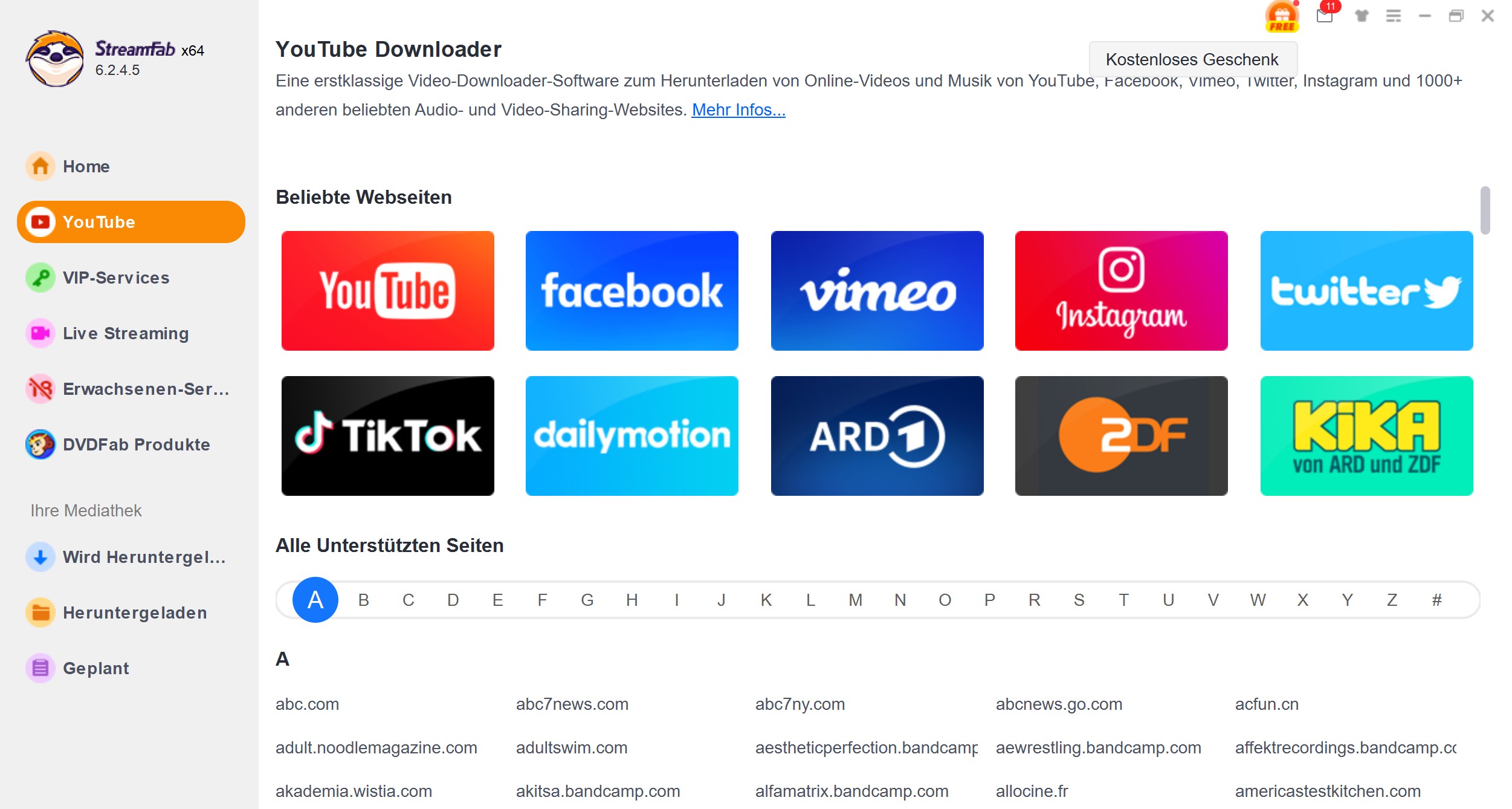 wie benutzt man StreamFab YouTube Downloader Pro?