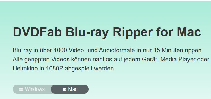 DVDFab Blu-ray Ripper For Mac