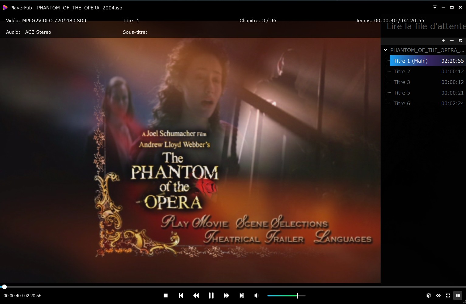 Étapes à suivre pour lire « MKV converti en DVD » :