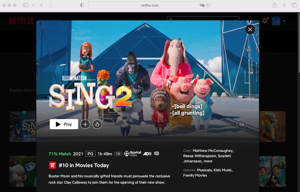 sing 2 netflix